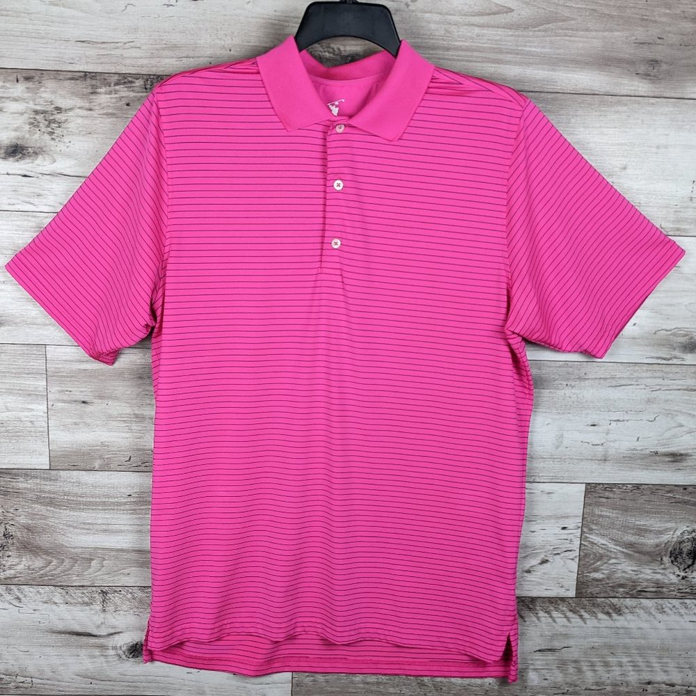 F&G Tech* Men's Short Sleeve Straight Hem‎ Pullover Polo Golf Shirt~ Size Large